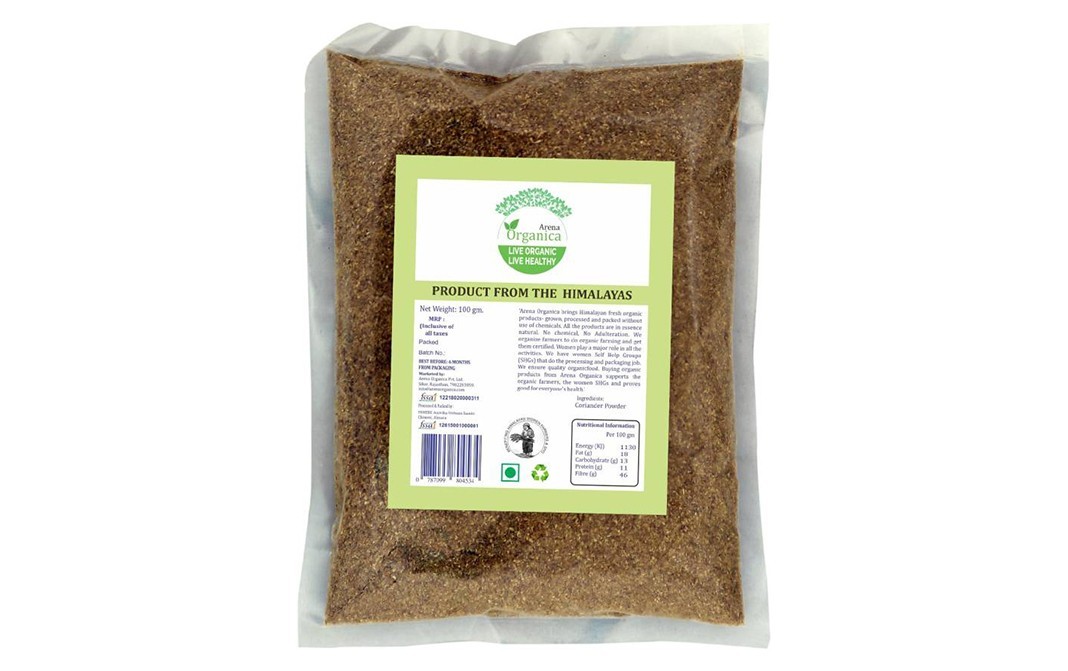 Arena Organica Coriander Powder    Pack  100 grams